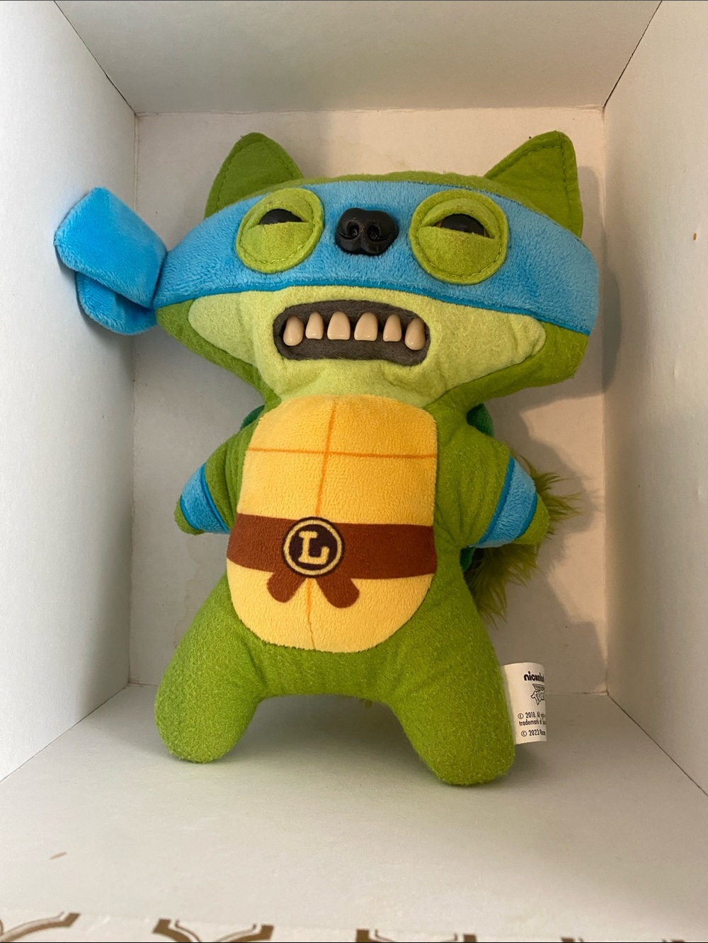 Fuggler Teenage Mutant Ninja Turtle Green & Blue Nickelodeon Plush Toy